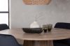 Imagine Masa de dining Lanzo φ120 - Natural / Natural MDF + Scaun de dining Night - Negru / Catifea neagra _4