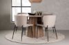 Imagine Masa de dining Lanzo φ120 - Natural / Natural MDF + Scaun de dining Modesto - Bej / Beige Boucle _4