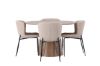 Imagine Masa de dining Lanzo φ120 - Natural / Natural MDF + Scaun de dining Modesto - Bej / Beige Boucle _4