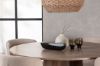 Imagine Masa de dining Lanzo φ120 - Natural / Natural MDF + Scaun de dining Modesto - Bej / Beige Boucle _4