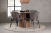 Imagine Masa de Dining Lanzo φ120 - Natural / MDF Natural + Scaun de Dining Modesto - Gri / Boucle Negru Fumuriu _4