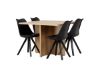 Imagine Masa de dining Leo 100*75 - Aspect de stejar / MDF stejar + Scaun de dining Zeno - Negru / PP negru _4