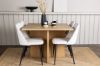 Imagine Leo Dining Table 100*75 - Oaklook / Oaklook MDF +Night Dining Chair - Black / White PU _4