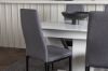 Imagine Disa Dining Table 120/160*80 - White / Grey MDF +Petra Dining Chair - Black / Dark grey Fabric _4