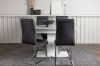 Imagine Disa Dining Table 120/160*80 - White / Grey MDF +Tempo Dining Chair - Chromed leg / Black PU _4