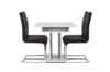 Imagine Disa Dining Table 120/160*80 - White / Grey MDF +Tempo Dining Chair - Chromed leg / Black PU _4