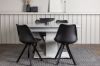 Imagine Disa Dining Table 120/160*80 - White / Grey MDF +Zeno Dining Chair - Black / Black PP _4