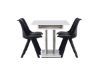 Imagine Disa Dining Table 120/160*80 - White / Grey MDF +Zeno Dining Chair - Black / Black PP _4