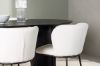 Imagine Masa de dining Isolde 180*75 - Negru / MDF negru + Scaun de dining Edina - Negru / Boucle Alb _4