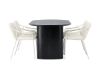 Imagine Masa de dining Isolde 180*75 - Negru / MDF negru + Scaun de dining Tvist - Bej / PU bej _4