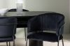 Imagine Masa de dining Isolde 180*75 - Negru / MDF negru + Scaun de dining Selma - Negru / Catifea neagră _4