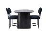 Imagine Masa de dining Isolde 180*75 - Negru / MDF Negru + Scaun de dining Stella - Negru / Catifea neagra _4