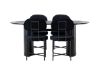 Imagine Masa de dining Isolde 180*75 - Negru / MDF Negru + Scaun de dining Stella - Negru / Catifea neagra _4