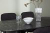 Imagine Masă de dining Isolde 180*75 - negru / MDF negru + Scaun de dining Yesterday - negru / Boucle negru _4