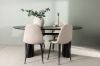 Imagine Masa de dining Isolde 180*75 - Negru / MDF Negru + Scaun de dining Polar - Negru / Boucle Bej _4