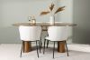 Imagine Masa de dining Isolde 140*75 - Natur / MDF natur + Scaun de dining Edina - Negru / Boucle alb _4