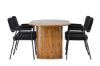 Imagine Masa de dining Isolde 140*75 - Natură / MDF natur +Scaun de dining Yesterday - Negru / Boucle negru _4