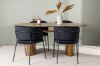 Imagine Masa de dining Isolde 140*75 - Natura / MDF Natura +Scaun de dining Selma - Negru / Catifea neagra _4