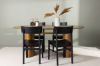 Imagine Masa de dining Isolde 140*75 - Nature / Nature MDF +4 Scaune de dining Montros - Natural / Natural Rubberwood