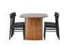 Imagine Masa de dining Isolde 140*75 - Nature / Nature MDF +4 Scaune de dining Montros - Natural / Natural Rubberwood