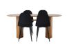 Imagine Isolde Dining Table 140*75 - Nature / Nature MDF +Polar Dining Chair - Black legs / Black Velvet _4