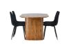 Imagine Isolde Dining Table 140*75 - Nature / Nature MDF +Polar Dining Chair - Black legs / Black Velvet _4