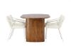 Imagine Isolde Dining Table 140*75 - Nature / Nature MDF +Tvist Dining Chair - Beige / Beige PU _4c