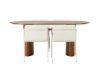 Imagine Isolde Dining Table 140*75 - Nature / Nature MDF +Tvist Dining Chair - Beige / Beige PU _4c