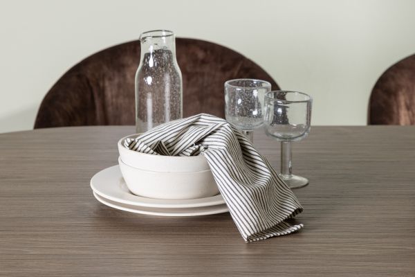 Imagine Masa de dining Andy 180 * 75 - Natural / MDF natural + Scaun de dining Evening - Maro mat / Material maro _4