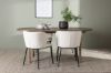 Imagine Masă de dining Andy 180*75 - Natural / MDF natural + Scaun de dining Edina - Negru / Alb Boucle _4