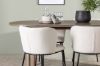 Imagine Masă de dining Andy 180*75 - Natural / MDF natural + Scaun de dining Edina - Negru / Alb Boucle _4