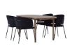 Imagine Masa de dining Andy 180*75 - Natural / MDF natural + Scaun de dining Selma - Negru / Catifea neagra _4