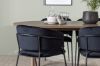 Imagine Masa de dining Andy 180*75 - Natural / MDF natural + Scaun de dining Selma - Negru / Catifea neagra _4