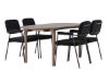 Imagine Masa de dining Andy 180*75 - Natural / MDF Natural + Scaun de dining Yesterday - Negru / Bouclé Negru _4