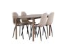 Imagine Masa de dining Andy 180*75 - Natural / MDF Natural + Scaun de dining Polar - Negru / Boucle Bej _4