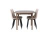 Imagine Masa de dining Andy 180*75 - Natural / MDF Natural + Scaun de dining Polar - Negru / Boucle Bej _4