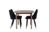 Imagine Masa de dining Andy 180*75 - Natural / MDF Natural + Scaun de dining Night - Negru / Catifea Neagră _4