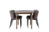 Imagine Masa de dining Andy 180*75 - Natural / MDF Natural + Scaun de dining Modesto - Gri / Boucle Negru Fumat _4