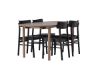 Imagine Masa de dining Andy 180*75 - Natural / MDF Natural + Scaun de dining Montros - Natural / Lemn de cauciuc natural _4