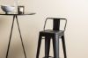 Imagine Masa de Bar bistrou φ60 - Negru / MDF cu furnir + Scaun de Bar Tempe Flat - Negru mat / Metal _2