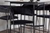 Imagine Masa de bar Rax 120*60 - Negru / MDF negru + Scaun de bar Lui - Negru / PU negru _4