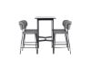 Imagine Rax Bar Table 120*60 - Black / Black MDF +Bell Bar Chair - Black / Grey Fabric _4