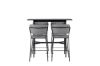 Imagine Rax Bar Table 120*60 - Black / Black MDF +Bell Bar Chair - Black / Grey Fabric _4