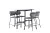 Imagine Rax Bar Table 120*60 - Black / Black MDF +Bell Bar Chair - Black / Grey Fabric _4