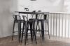 Imagine Masa de bar Rax 120*60 - Negru / MDF negru + Scaun bar Tempe Flat - Negru mat / Metal _4