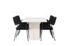 Imagine Masa de dining Olga 200 * 75 - White Wash + Scaun de dining Yesterday - Black / Black Boucle _6