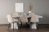 Imagine Masa de dining Olga 200*75 - White Wash + Scaun de dining Polar - Negru / Bej Boucle _6