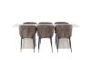 Imagine Olga Dining Table 200*75 - White Wash +Modesto Dining Chair - Grey / Smoked Black Boucle _6