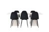 Imagine Olga Dining Table 200*75 - White Wash +Polar Dining Chair - Black legs / Black Velvet _6