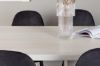 Imagine Olga Dining Table 200*75 - White Wash +Polar Dining Chair - Black legs / Black Velvet _6